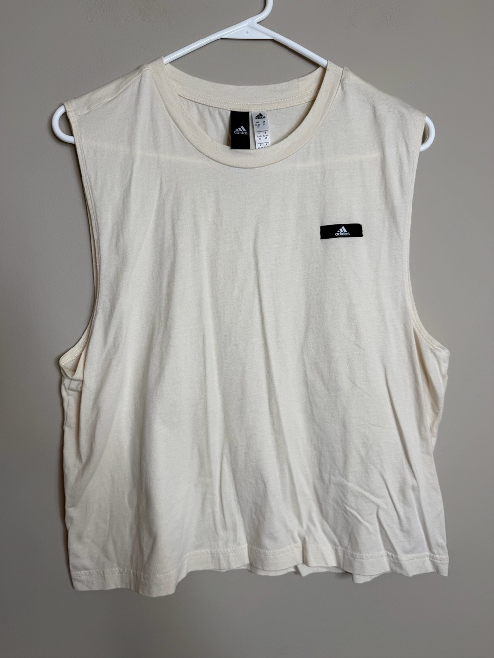 Adidas Women’s Off White Cream Tank Top Size XL